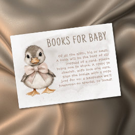 Tarjeta De Recepción Adorable Duckling Waddle It Be Baby Shower Books