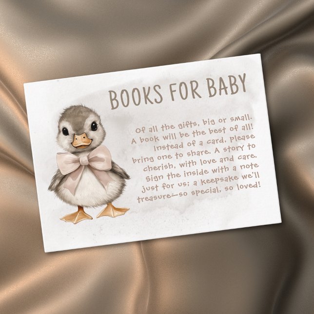 Tarjeta De Recepción Adorable Duckling Waddle It Be Baby Shower Books (Adorable Duckling Waddle It Be Baby Shower Books Enclosure Card)