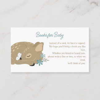 Tarjeta De Recepción Adorable Fawn Boy Baby Shower