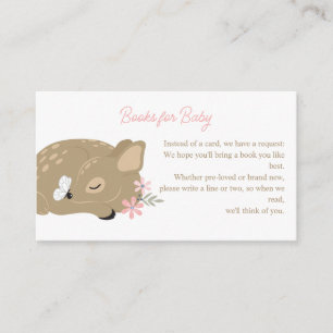 Tarjeta De Recepción Adorable Fawn Chica Baby Shower