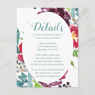 Tarjeta De Recepción Adoración de la baya