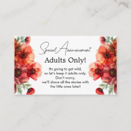 Tarjeta De Recepción Adultos divertidos SÓLO Scarlet Petal Serenade