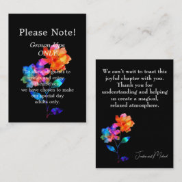 Tarjeta De Recepción 🌈 Adultos LGBTQ ÚNICAMENTE Petals & Pride