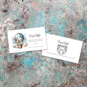 Tarjeta De Recepción Adventure Baby Diaper Raffle Puppy Balón de aire c