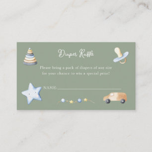 Tarjeta De Recepción Adventure Boy Baby Toy Baby Shower Diaper Raffle