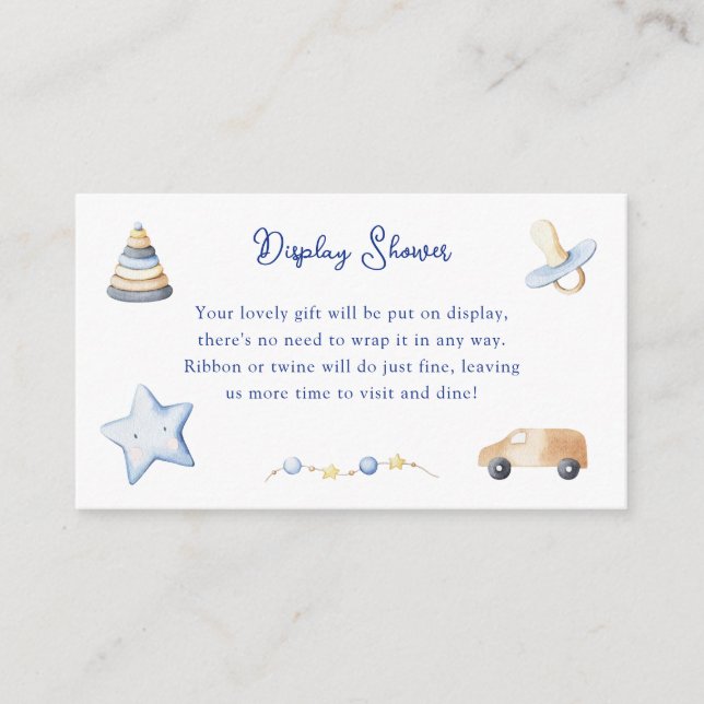 Tarjeta De Recepción Adventure Boy Baby Toy Baby Shower Display Shower (Anverso)