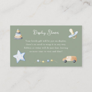 Tarjeta De Recepción Adventure Boy Baby Toy Baby Shower Display Shower