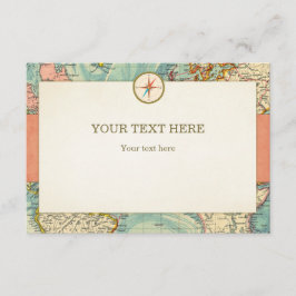 Tarjeta De Recepción Adventure Comienza a insertar cartas World Map Pla