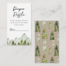 Adventure Diaper Raffle Card | Diaper Raffle