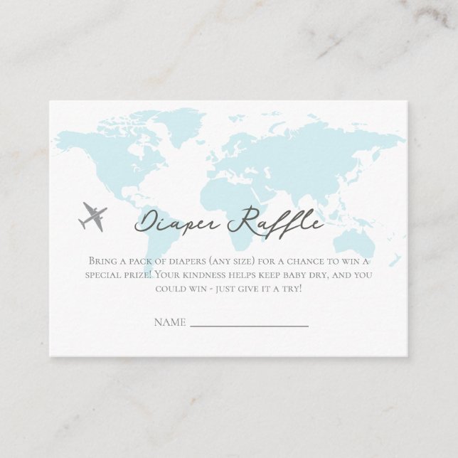 Tarjeta De Recepción Adventure espera a Diaper Raffle (Anverso)