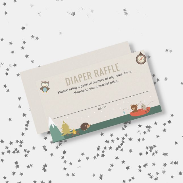 Tarjeta De Recepción Adventure Gender Neutral Diaper Raffle Baby Shower (Subido por el creador)