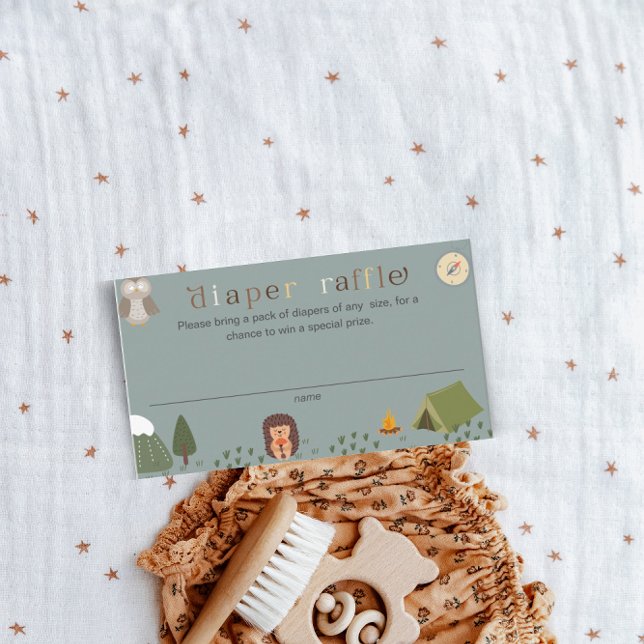 Tarjeta De Recepción Adventure Gender Neutral Diaper Raffle Baby Shower (Subido por el creador)