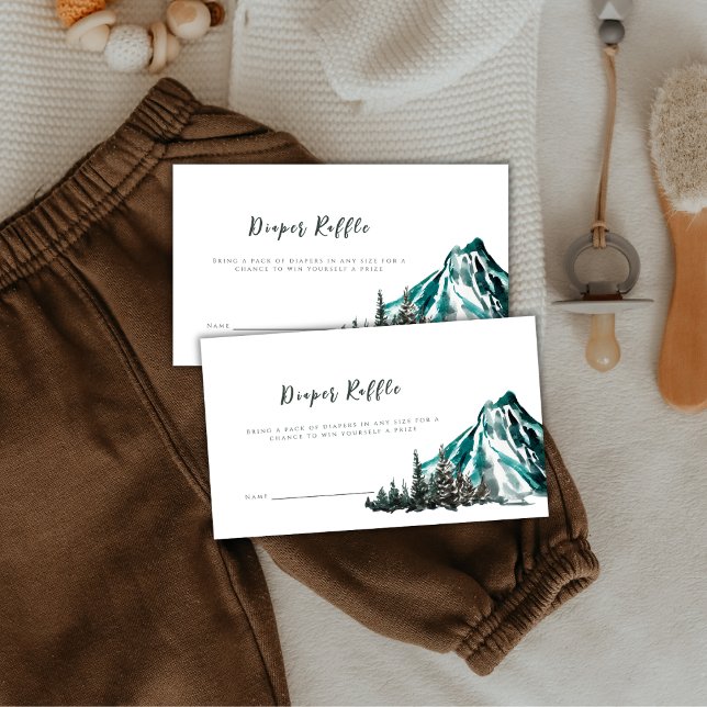 Tarjeta De Recepción Adventure Mountain Pine Diaper Raffle Baby Shower (Adventure Mountain Pine Books For Baby Shower Enclosure Card
"Let The Adventure Begin" Celebrate the)