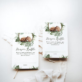 Tarjeta De Recepción Adventure Woodland Mushroom Bear Boy Shower