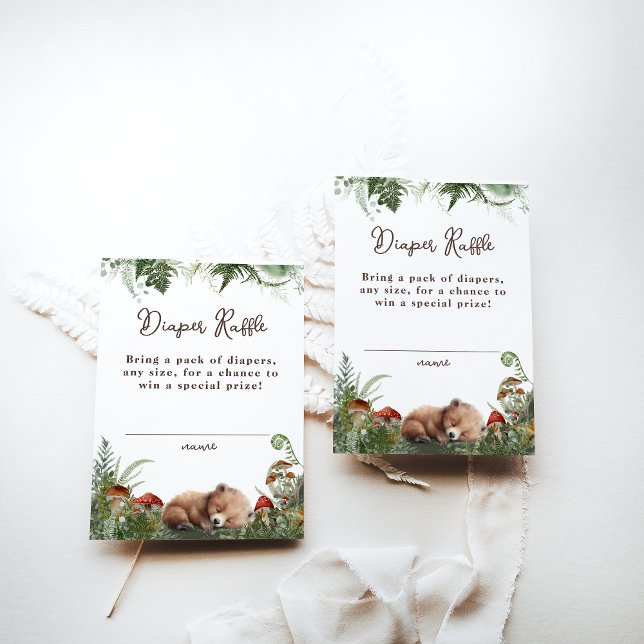 Tarjeta De Recepción Adventure Woodland Mushroom Fern Baby Boy Shower (Subido por el creador)