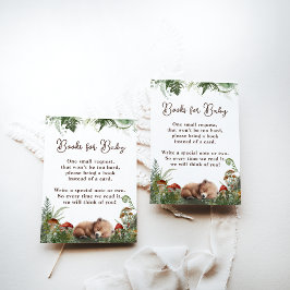 Tarjeta De Recepción Adventure Woodland Mushroom Fern Baby Boy Shower