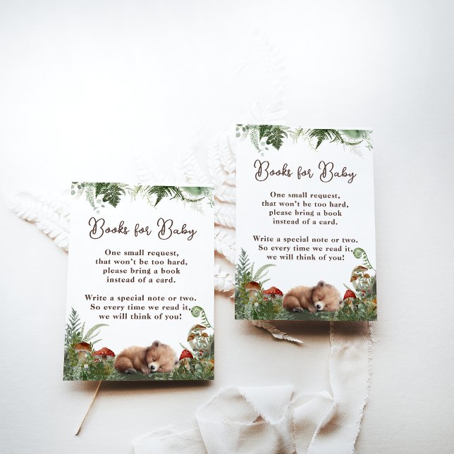 Tarjeta De Recepción Adventure Woodland Mushroom Fern Baby Boy Shower (Subido por el creador)