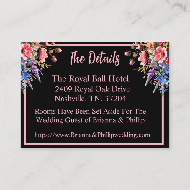 Tarjeta De Recepción African-American Bride and Groom Moonlight (Anverso)