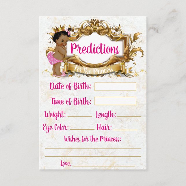 Tarjeta De Recepción African Princess|Predicciones de Rosa Caliente y D (Anverso)