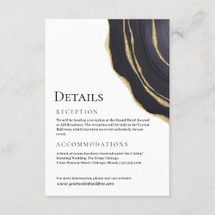 Tarjeta De Recepción Agante gris oscuro