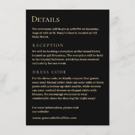 Tarjeta De Recepción Agar verde de lujo con oro