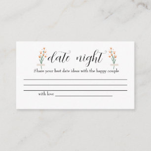 Tarjeta De Recepción Agradables ideas nocturnas de Flor Silvestre Rosa.