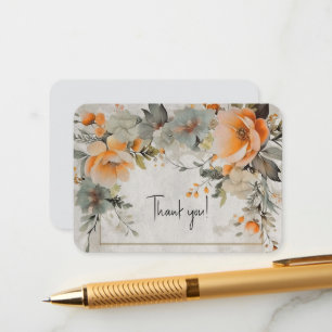 Tarjeta De Recepción Agradecimiento Floral