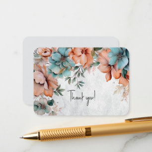 Tarjeta De Recepción Agradecimiento Floral