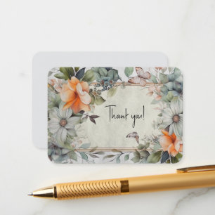 Tarjeta De Recepción Agradecimiento Floral