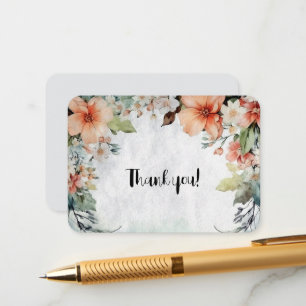 Tarjeta De Recepción Agradecimiento Floral