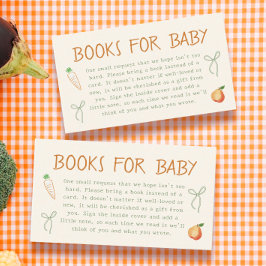 Tarjeta De Recepción Agricultores comercializan libros de Baby Shower p