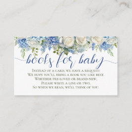 Tarjeta De Recepción Agua azul hidrangea Flores Libros para bebé