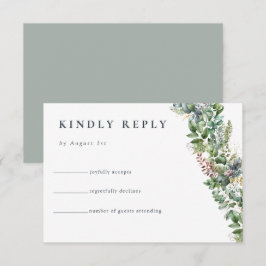 Tarjeta De Recepción Agua Eucalyptus Greeneration | Respuesta del Boda