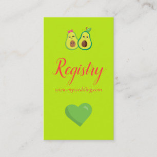 Tarjeta De Recepción Aguacates Preciosos en Boda de Amor