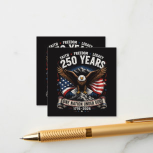 Tarjeta De Recepción Águila de 250 años una nación bajo Dios
