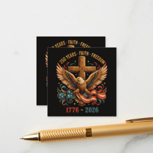 Tarjeta De Recepción Águila Patriótica de 250 Años de Fe y Libertad