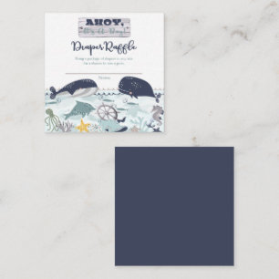 Tarjeta De Recepción Ahoy es un chico Baby Shower Diaper Raffle