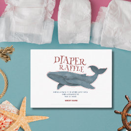 Tarjeta De Recepción Ahoy es un chico Nautical Baby Shower Diaper Raffl