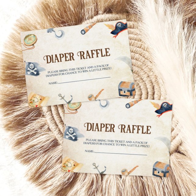 Tarjeta De Recepción Ahoy es un chico pirata Baby Shower Diaper Raffle (Subido por el creador)