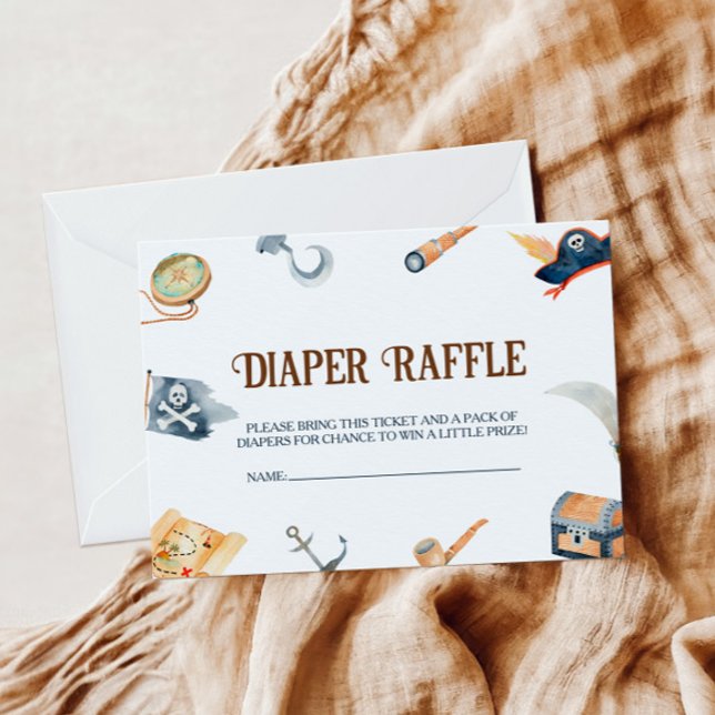 Tarjeta De Recepción Ahoy es un chico pirata Baby Shower Diaper Raffle (Subido por el creador)