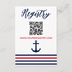 Tarjeta De Recepción ¡Ahoy es un chico! Registro de Baby Shower Nautica