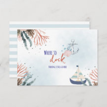 Ahoy es un coche de cierre de Baby Shower para niñ