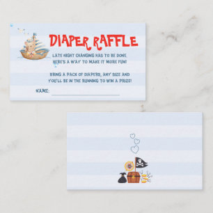Tarjeta De Recepción Ahoy Es Un Niño Baby Shower Diaper Raffle