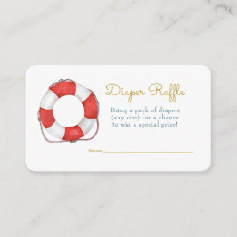 Tarjeta De Recepción Ahoy es un niño Sailor Whale Sea Baby Diaper Raffl