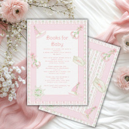 Tarjeta De Recepción Ahoy: Libros náuticos Chicas para el bebé