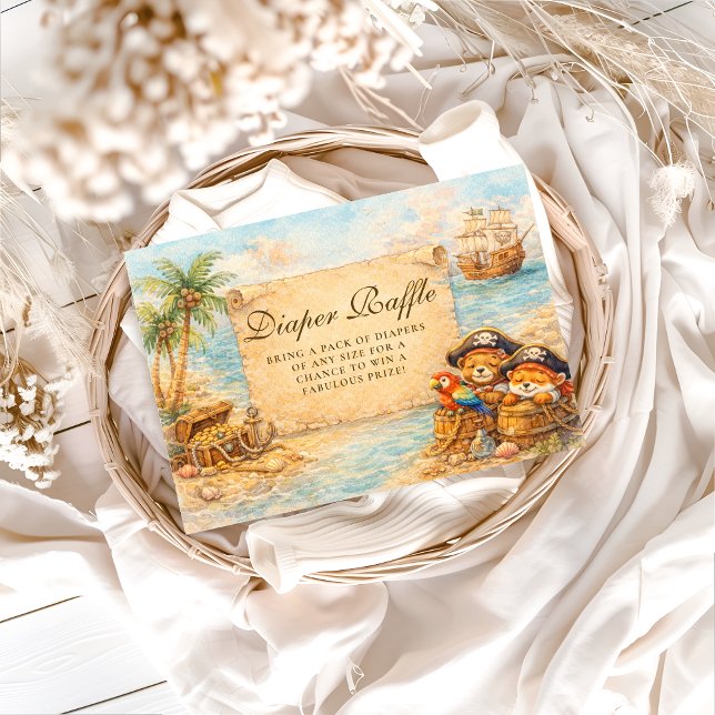 Tarjeta De Recepción Ahoy Matey Storybook Pirates Diapper Raffle (Subido por el creador)