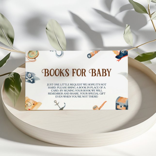 Tarjeta De Recepción Ahoy son los libros de Baby Shower de un niño pira (Subido por el creador)