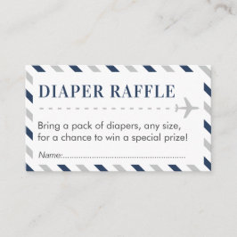 Tarjeta De Recepción Airline Travel Diaper Raffle Ticket Baby Shower