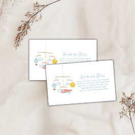 Tarjeta De Recepción Airplane Hot Air Balloon Books For Baby Shower 