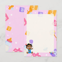 Tarjeta De Recepción Akili y yo Baby Shower